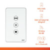Công tắc cửa cuốn chữ nhật Leto WiFi-BLE
