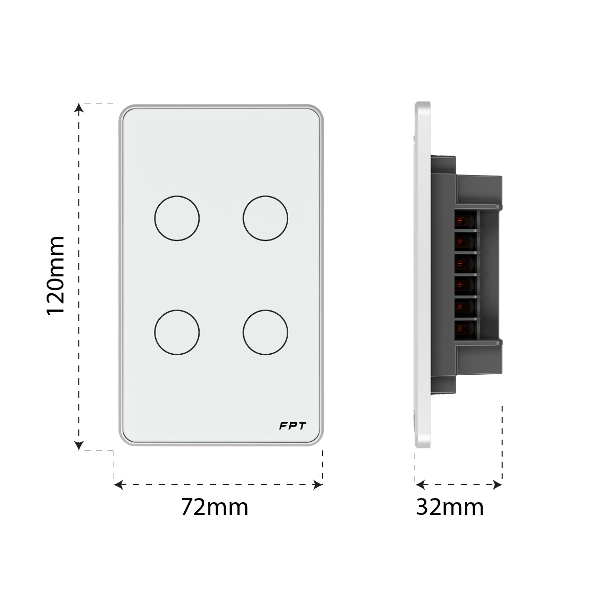 Image Thông Số Kỹ Thuật Công Tắc Cảm Ứng Chữ Nhật Leto Wifi