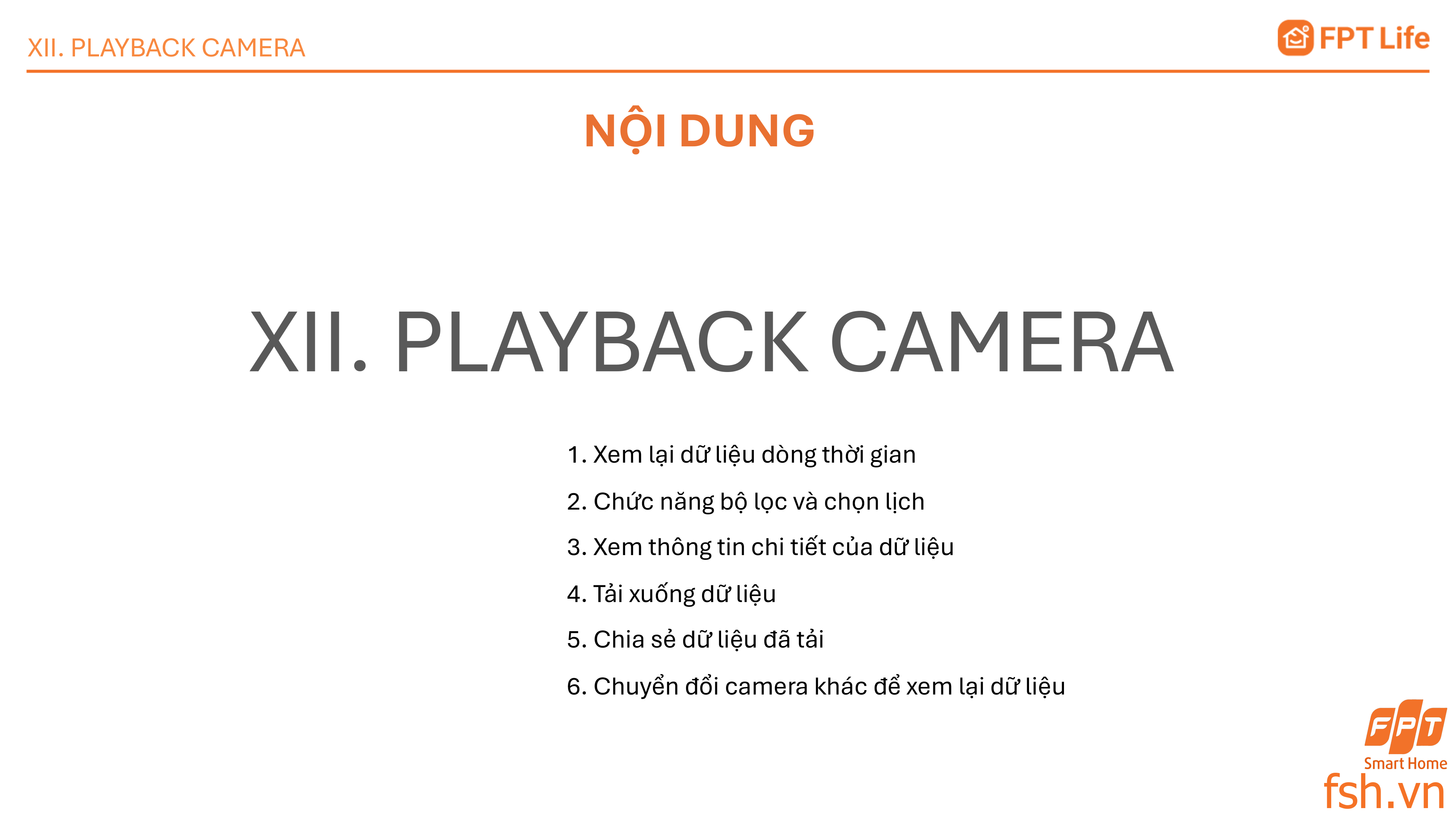  Xem lại dữ liệu camera fpt trên app FPT Life Pro