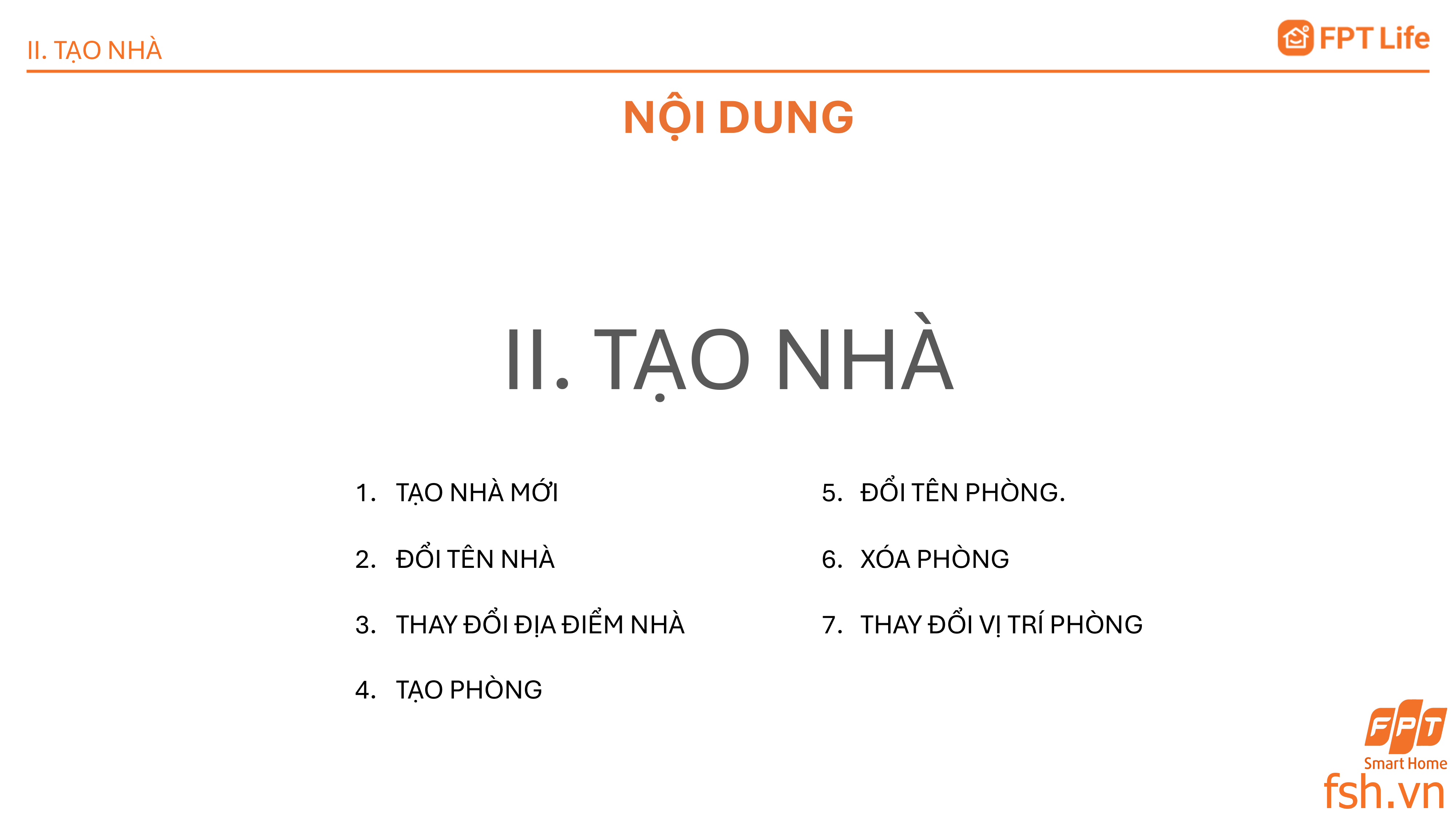 Hướng dẫn tạo nhà App FPT Life Pro