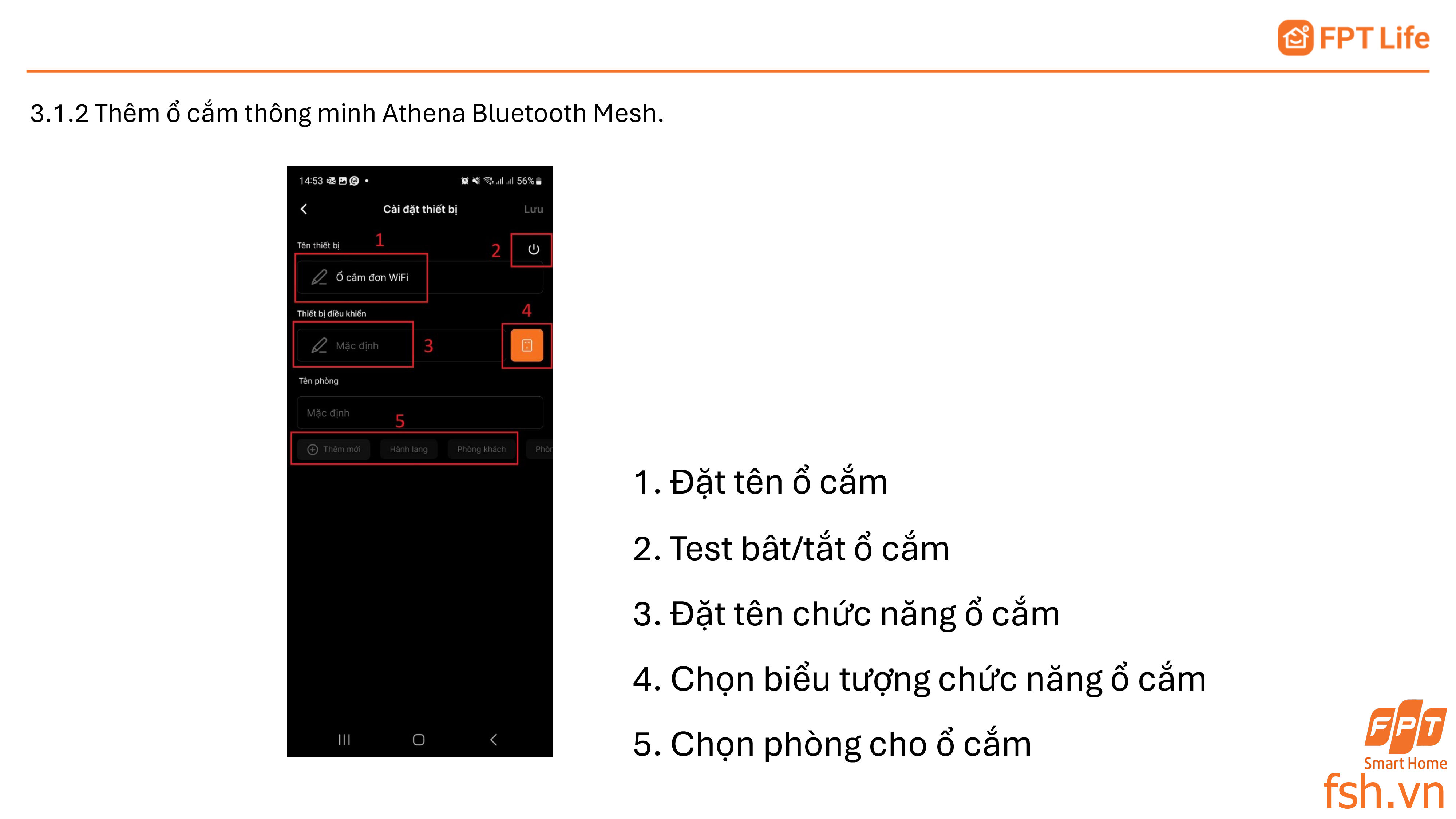 Thêm thiết bị BLE ổ cắm Athena App FPT Life pro - 2