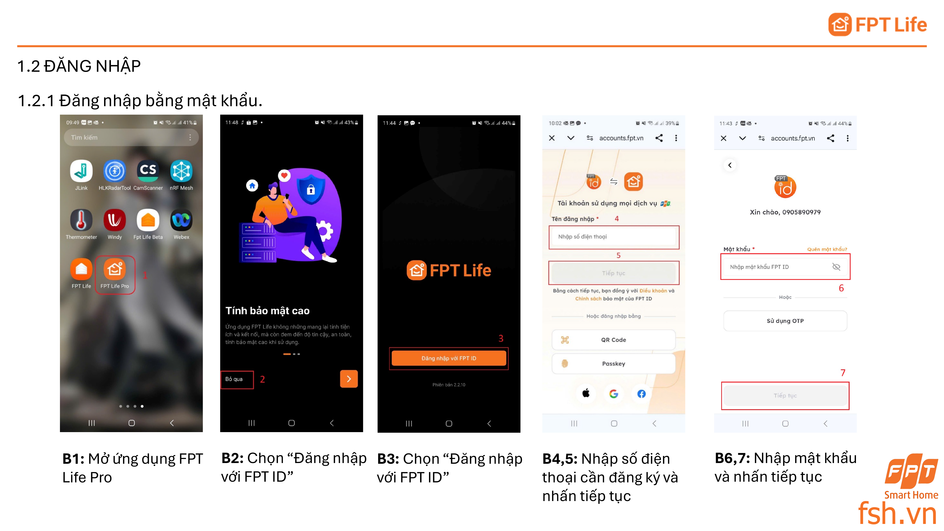 Hướng dẫn đăng nhập App FPT Life Pro