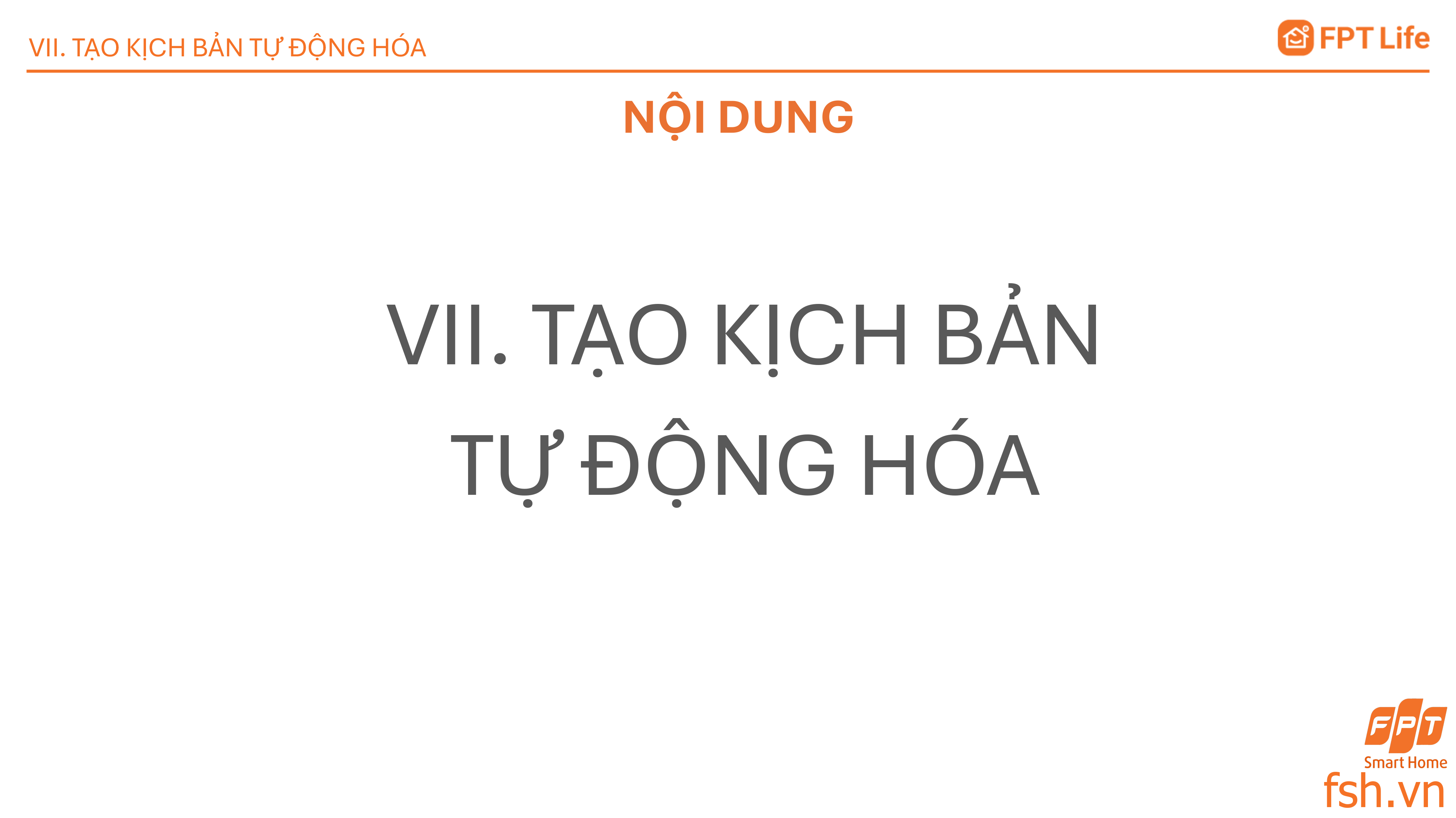 Tạo kịch bản tự động hoá trên App FPT Life Pro
